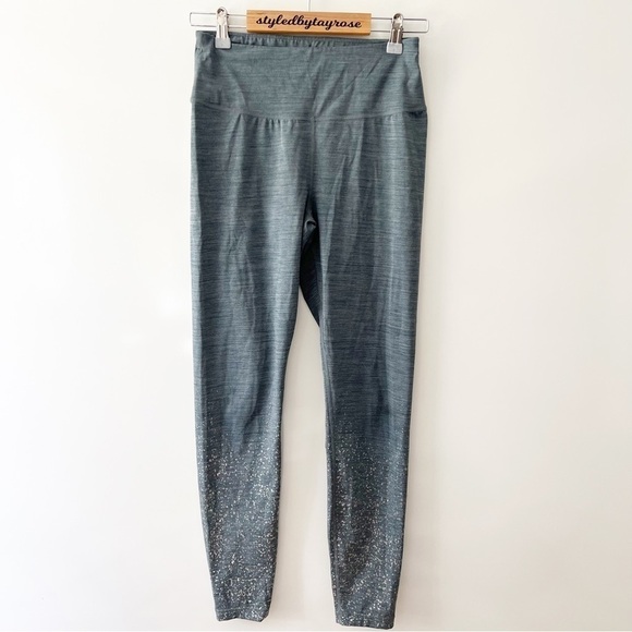 Sweaty Betty All Day Foil 7/8 Leggings In Blue Terrazzo Placement - Picture 2 of 12